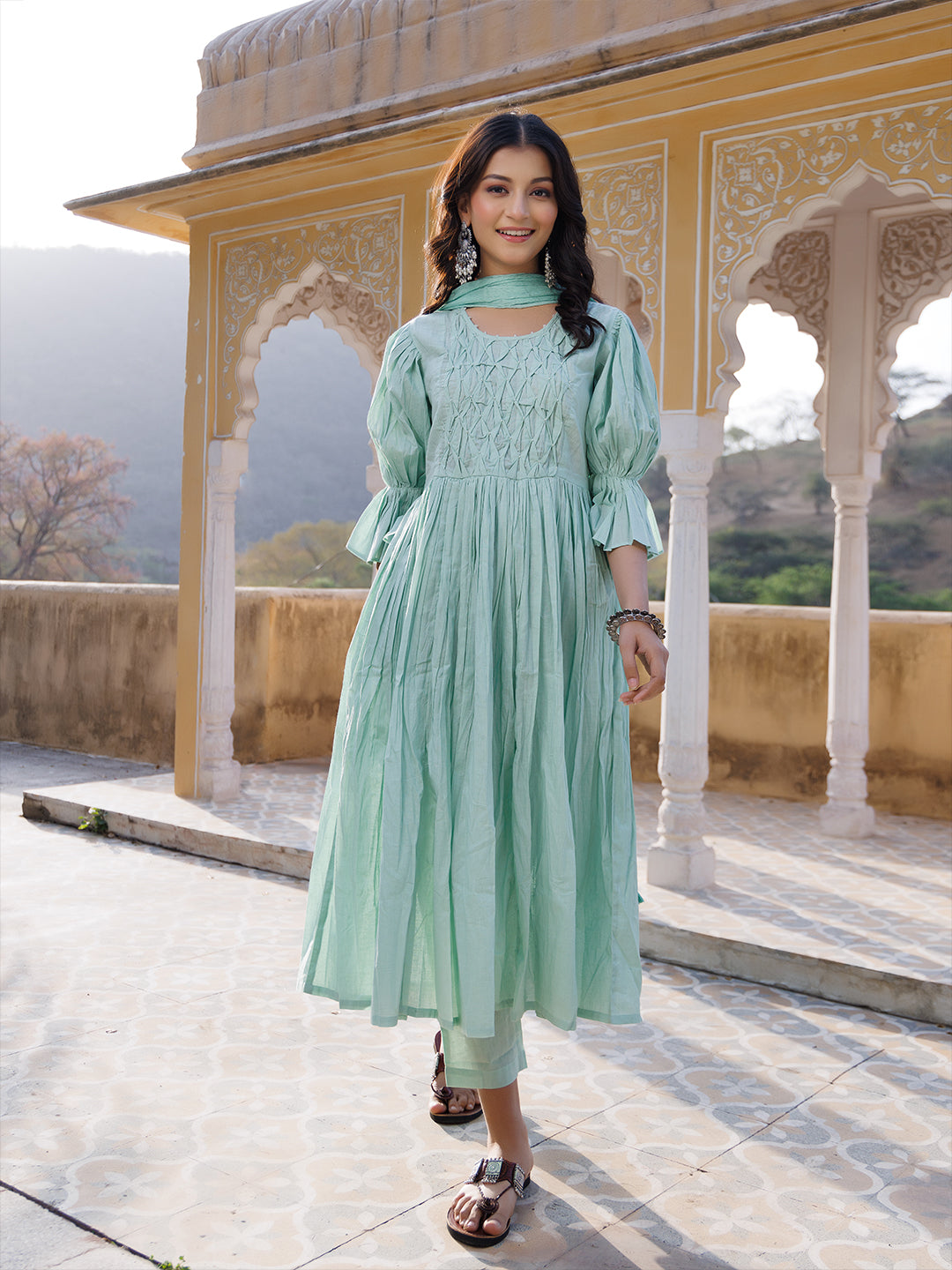 Gossamer Green Kurta Set