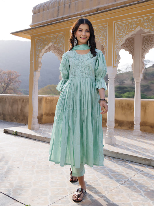 Gossamer Green Kurta Set
