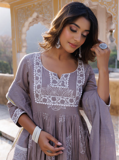 High Rise Grey Kurta Set