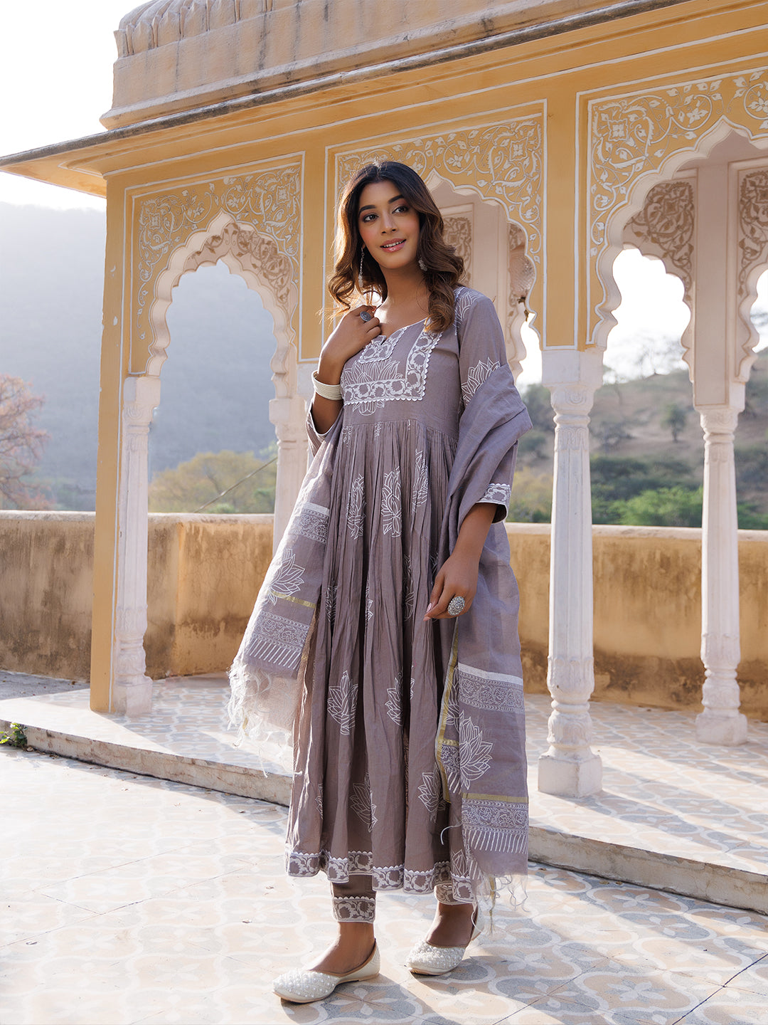 High Rise Grey Kurta Set