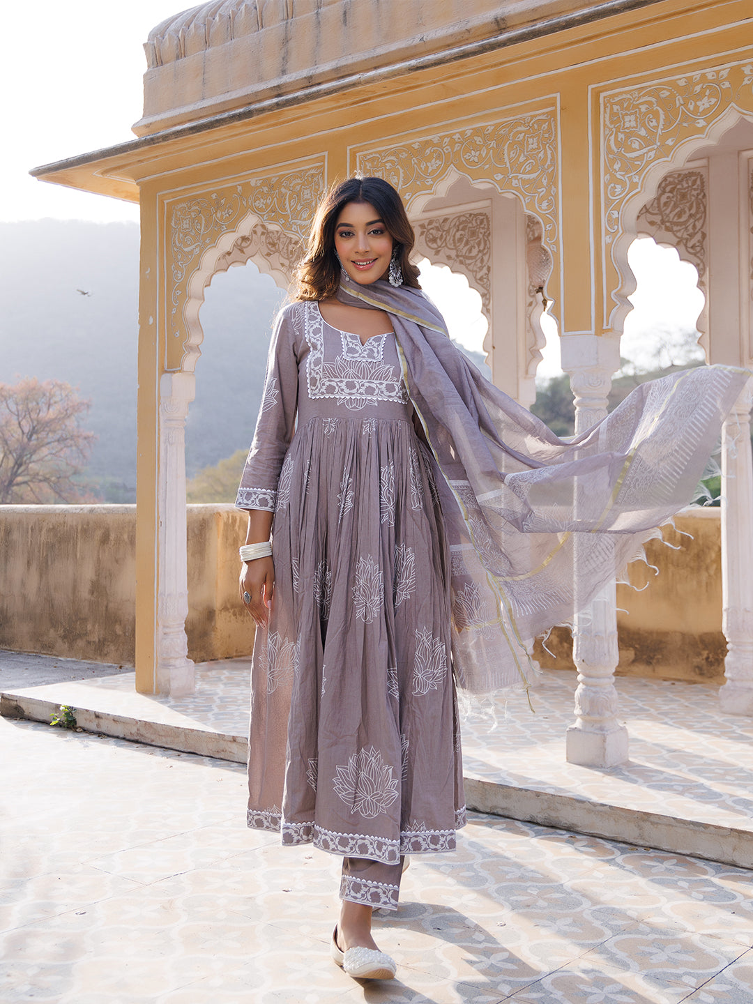 High Rise Grey Kurta Set