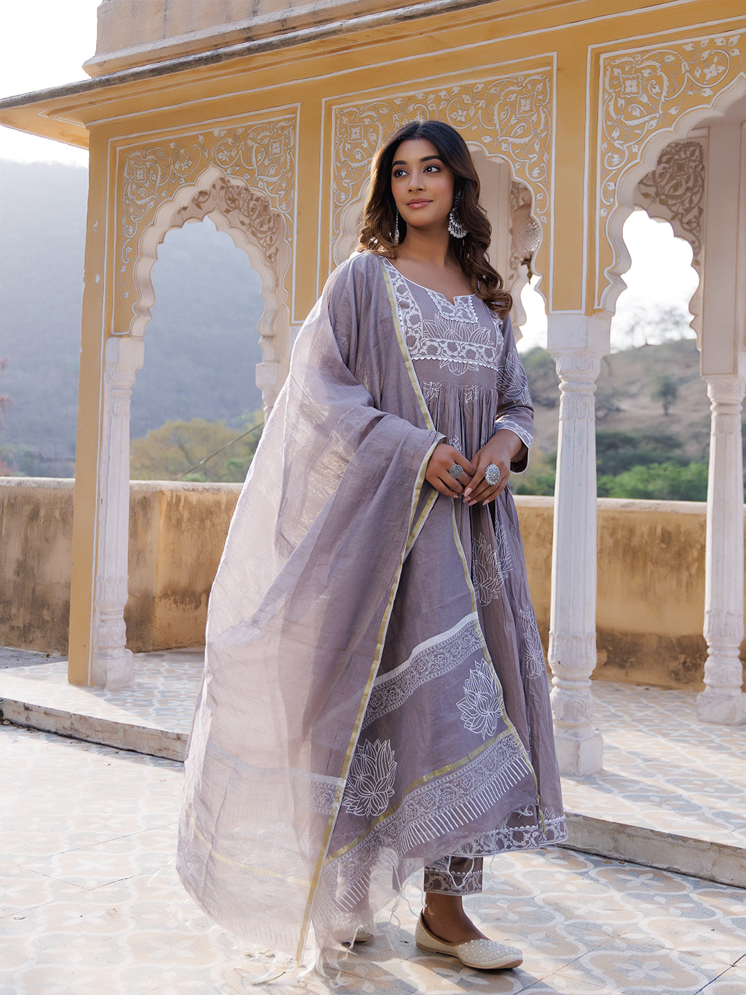 High Rise Grey Kurta Set