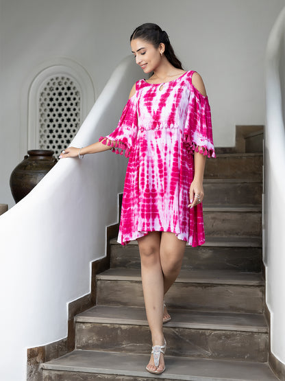 Ruth Pink Shibori Dress