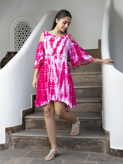 Ruth Pink Shibori Dress