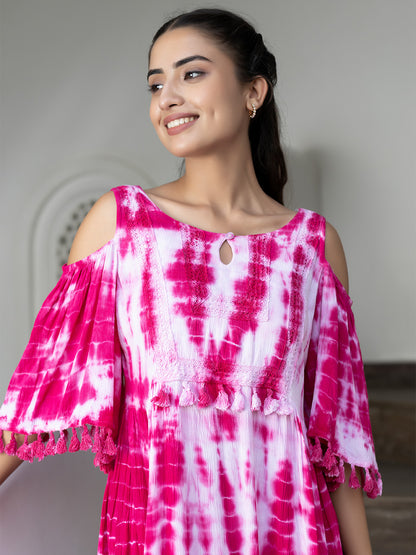 Ruth Pink Shibori Dress