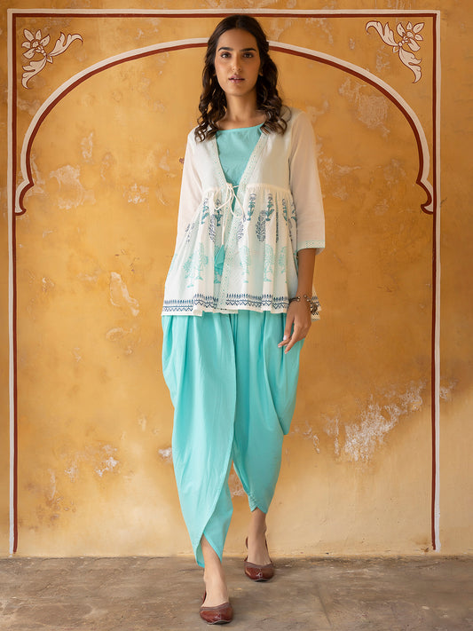 Mayra Blue Dhoti Set