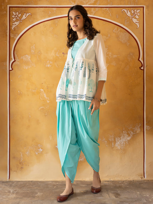Mayra Blue Dhoti Set