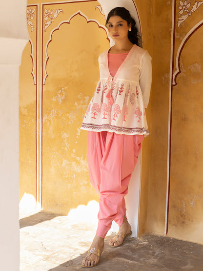 Mayra Pink Dhoti Set