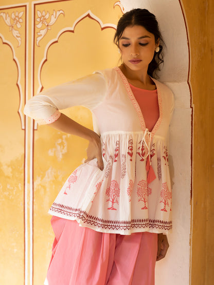 Mayra Pink Dhoti Set
