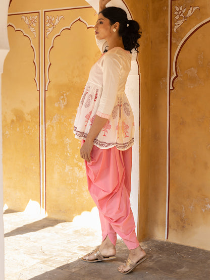 Mayra Pink Dhoti Set