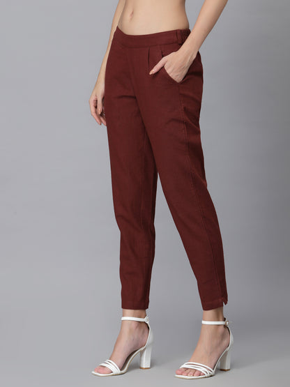 Brown Cropped Trouser