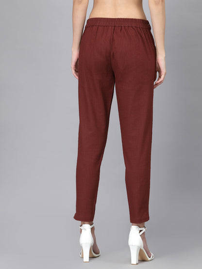 Brown Cropped Trouser