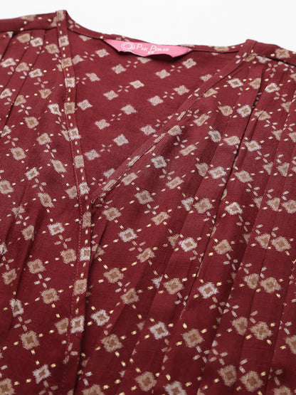 Marie Maroon Dress
