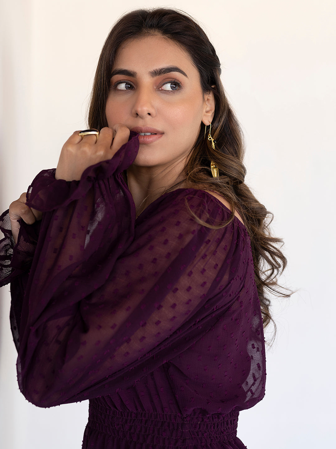 Mauve Wine Midi Dress