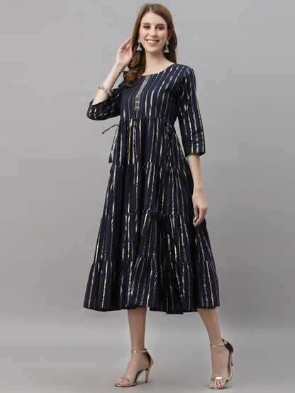 Mehak Blue Tiered Kurta