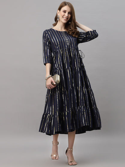 Mehak Blue Tiered Kurta