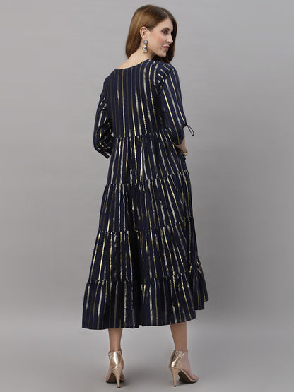 Mehak Blue Tiered Kurta