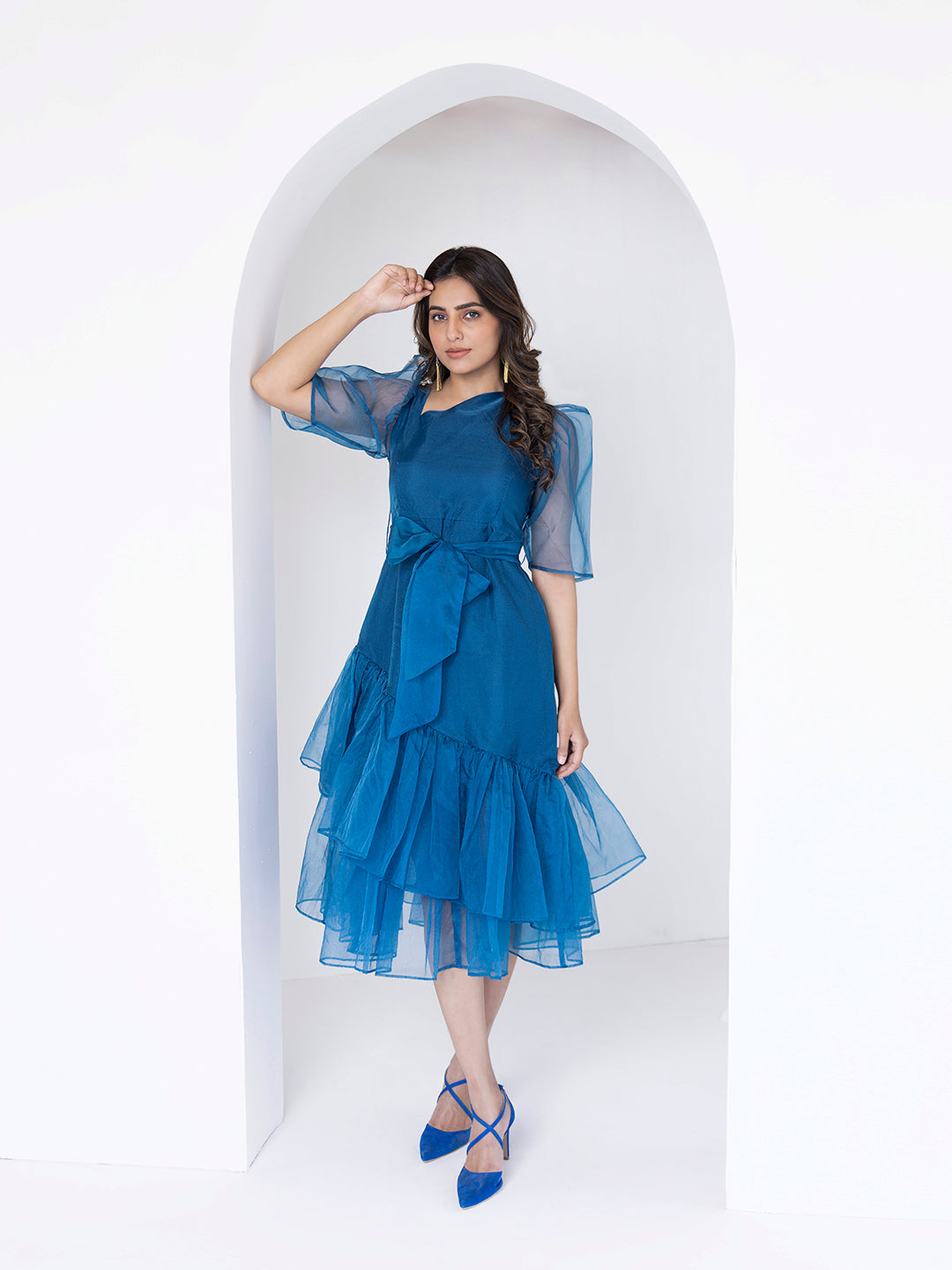 Midnight Blue Midi Dress