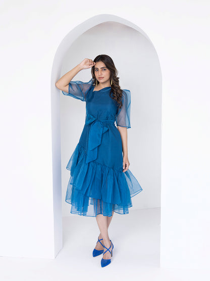 Midnight Blue Midi Dress