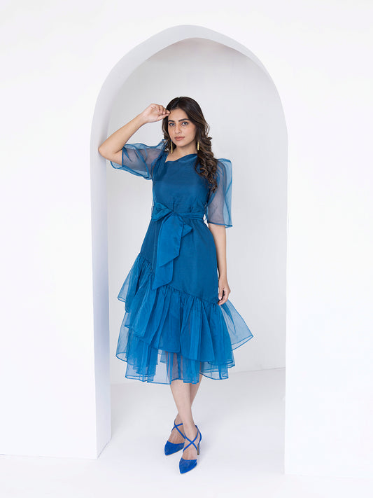 Midnight Blue Midi Dress