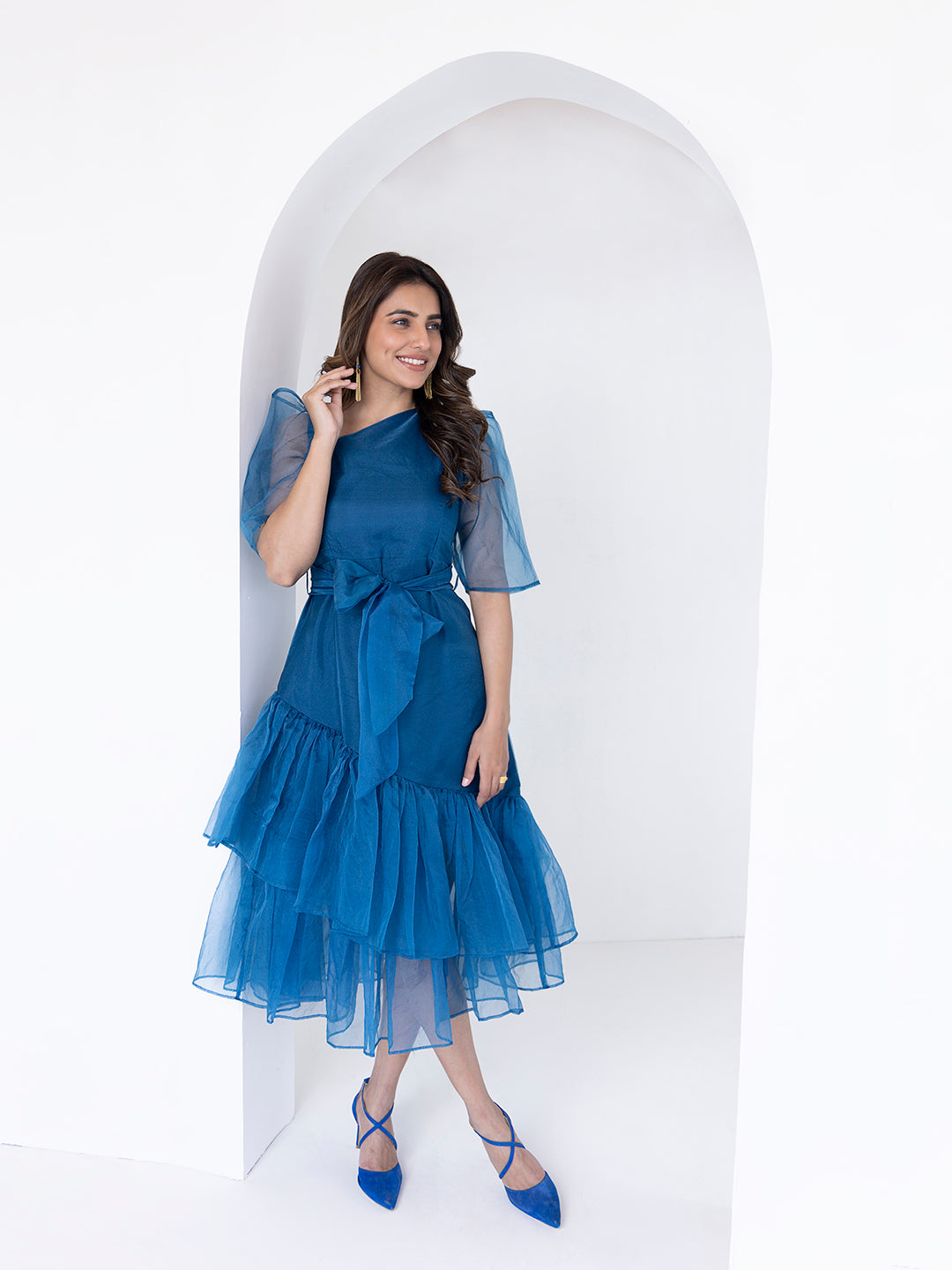 Midnight Blue Midi Dress