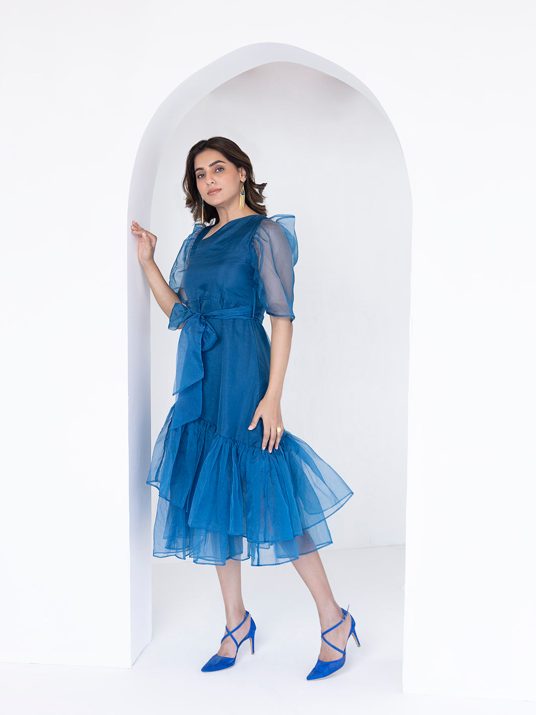 Midnight Blue Midi Dress