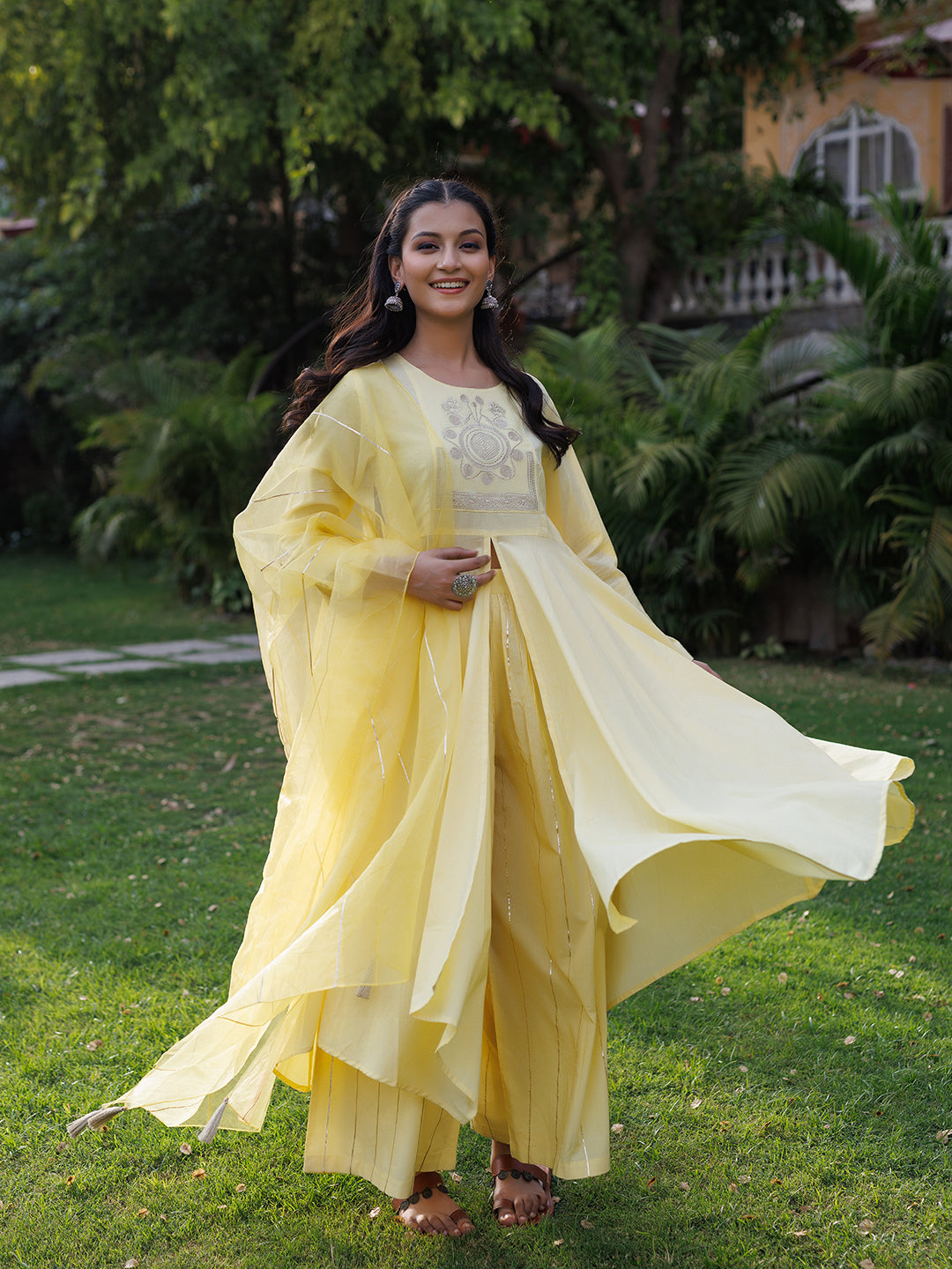 Pale Banana Kurta Set