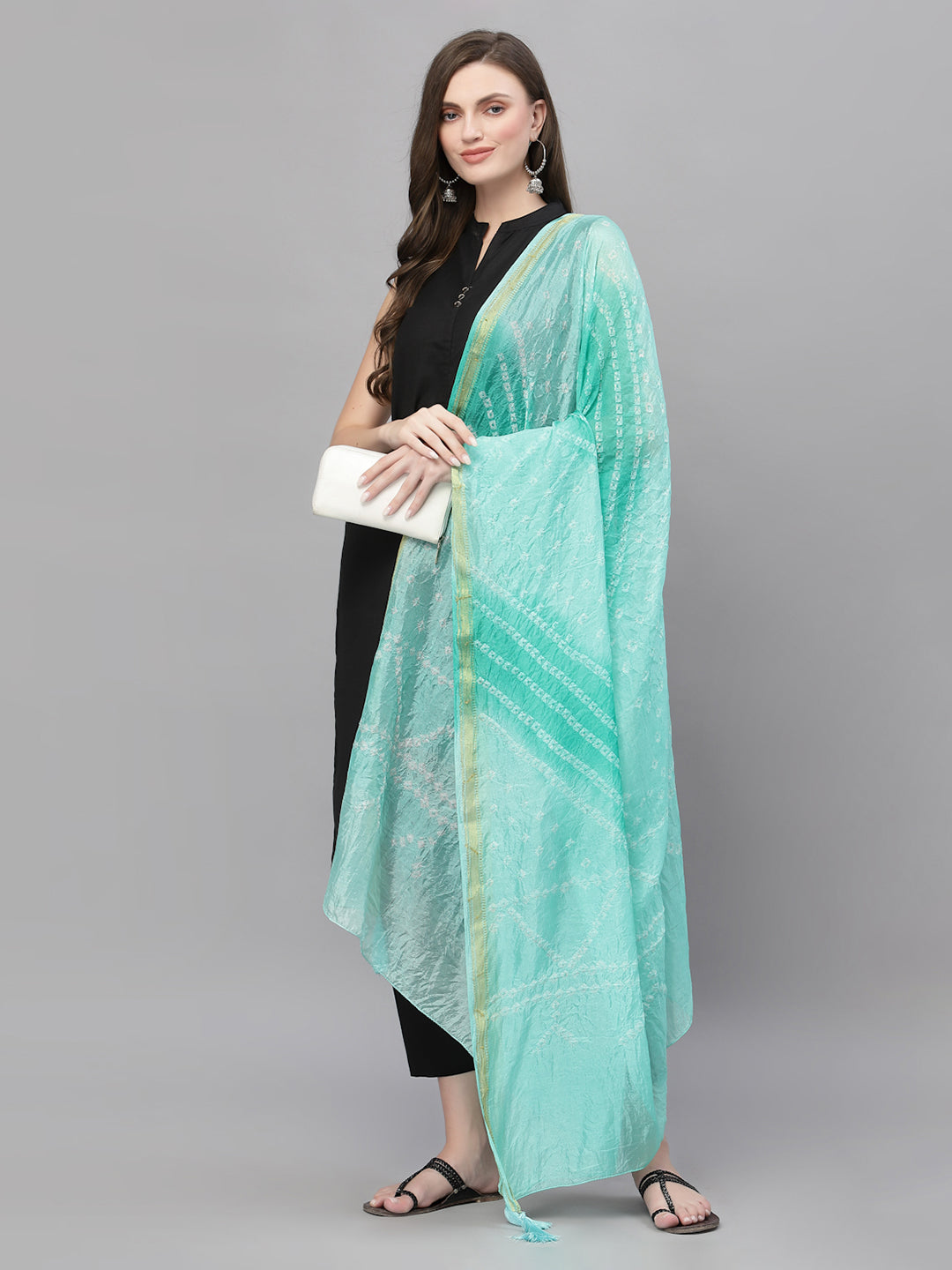 Ragavi Aqua Bandhej Dupatta