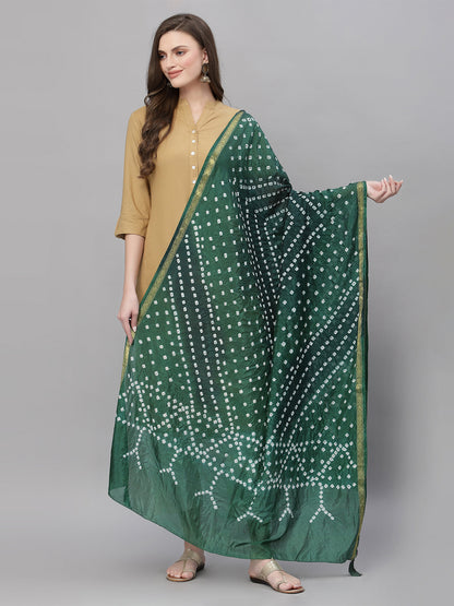 Ragavi Green Bandhej Dupatta