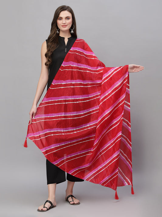 Ragavi Pink Leheriya Dupatta