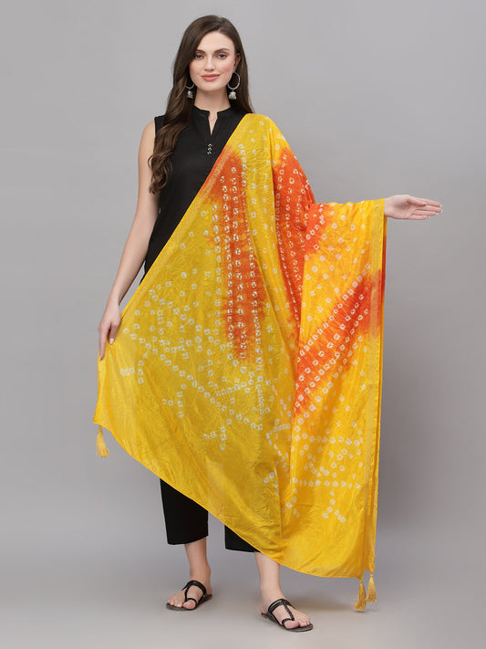 Ragavi Yellow Bandhej Dupatta
