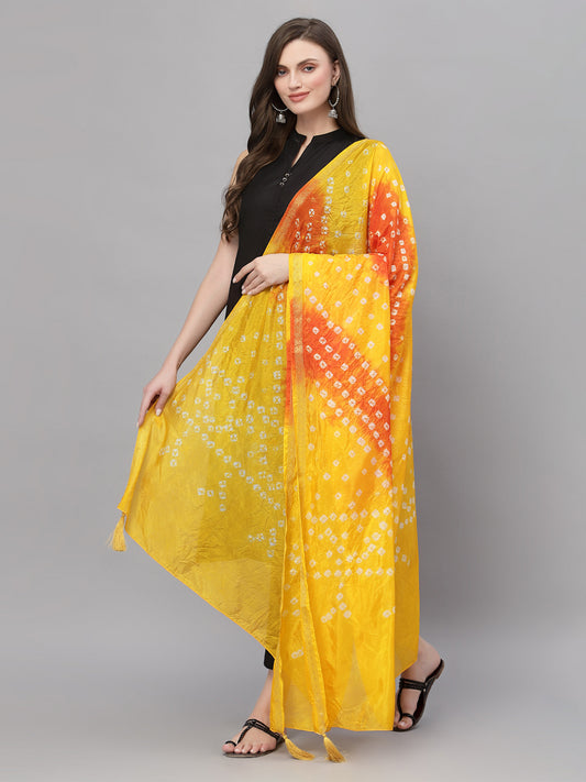 Ragavi Yellow Bandhej Dupatta