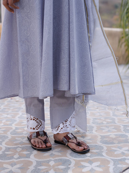 Raindrops Grey Kurta Set