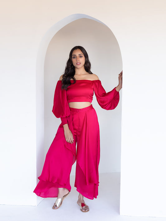 Rose Silk Co-Ord Set