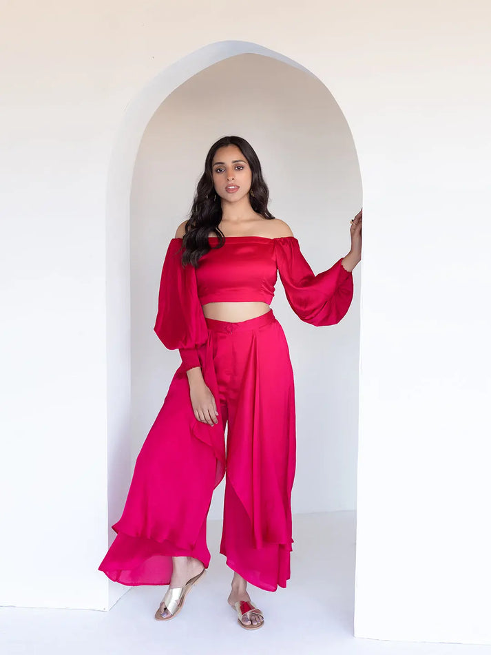 Rose Silk Co-Ord Set – Ragavi