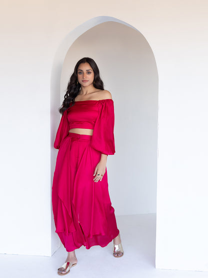Rose Silk Co-Ord Set