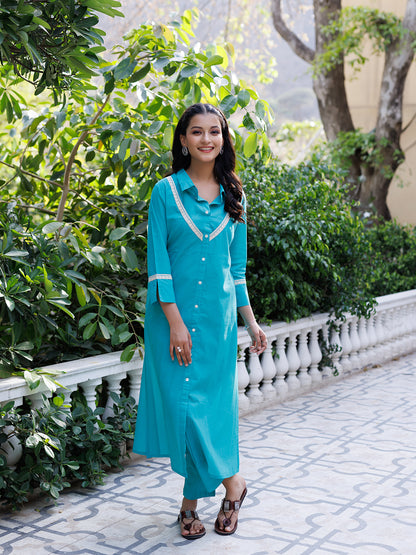 Tiffany Blue Kurta Set