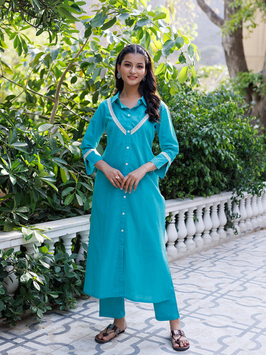 Tiffany Blue Kurta Set
