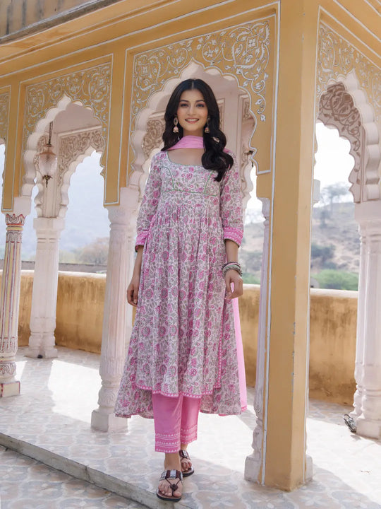 Pink Orchid Kurta Set Ragavi
