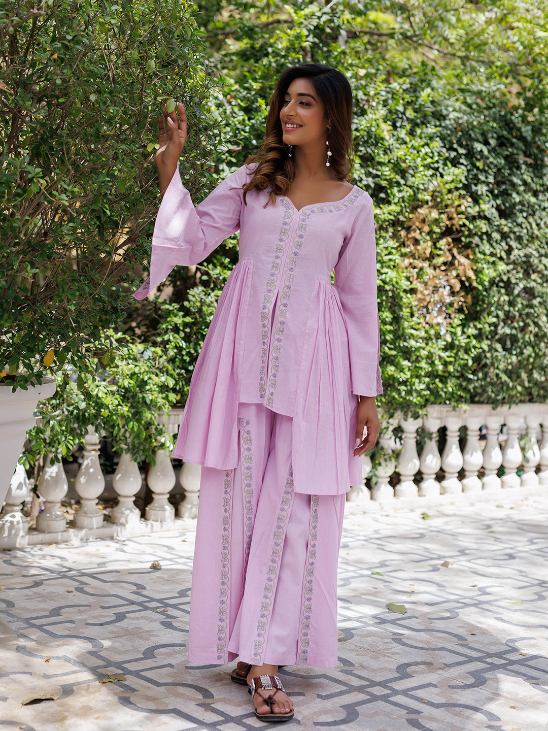 Winsome Orchid Solid Cotton Kurta Set